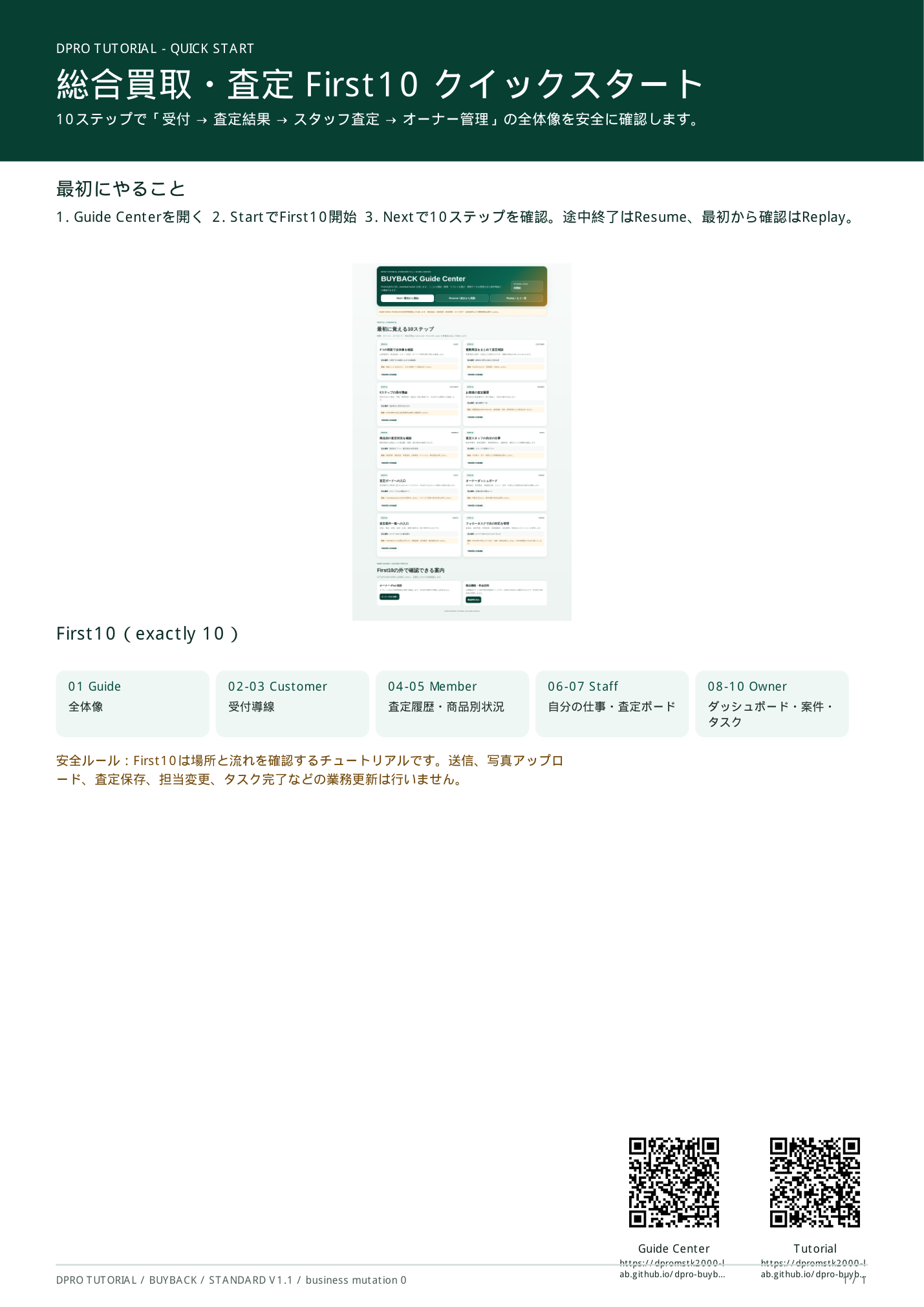 BUYBACK Quick Start プレビュー